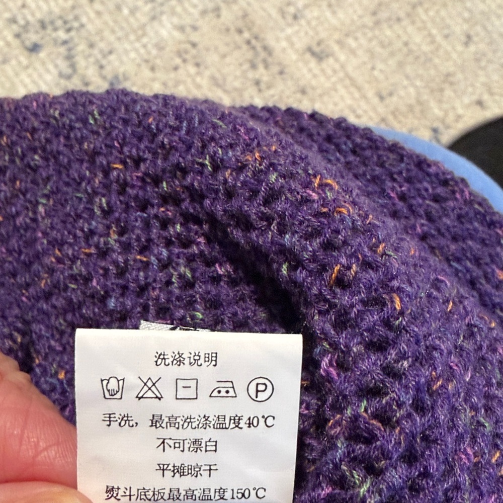 Large Soft Purple Knit Women's Sweater - Picture 9 of 10